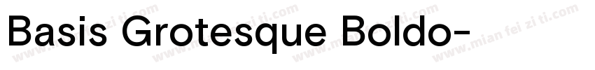 Basis Grotesque Boldo字体转换